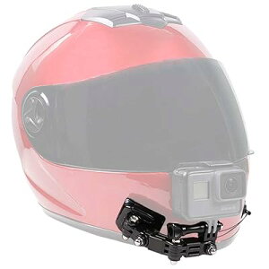 モーターサイクルヘルメットチンマウントキットはGoProHero 12 11 10 9 8 7 6 5ブラック、DJIOsmoアクション/AKASO/Campark/YIアクションカメラ、Insta360カメラなどと互換性があります (プラスチック)