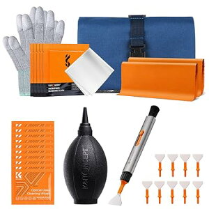 カメラクリーニングキット 32-in-1セット カメラクリーニング用品 レンズペン+ブロワー+クロス+超極細繊維布+フルサイズセンサースワブ+クリーニングティッシュ+手袋+収納ポーチ メ