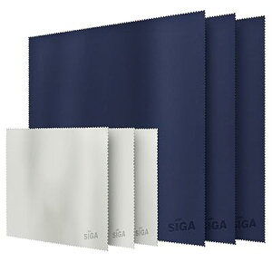 メガネ拭きクロス マイクロファイバー、 カメラレンズ、 液晶画面、 メガネレンズ、楽器 、スマホ対応 クリーニングクロス 3枚(ネイビー40 x 40cm)+3枚(グレー15 x 18cm)