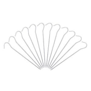 チタンペグ ソリッド ペグ軽量 ピンペグ 16.5cm 8本/12本セット 山地 砂利 草地 硬い地面 テントペグ タープ用ペグ 登山 アウトドア キャンプ用品 設営用具 ステーク 収納袋付き(12本セット)Ti