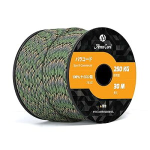 �p���R�[�h 4mm 7�c 30m �ω׏d250kg�i550lbs�j ���� �e���g���[�v �K�C���[�v �A�N�Z�T���[ �L�����v �T�o�C�o�� �A�E�g�h�A�p
