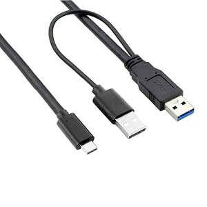 CY Type-C USB-C - USB 3.0 IX & USB 2.0 fAf[^ YP[u m[gp\R & n[hfBXNp 60cm
