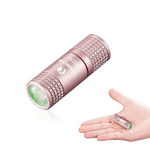 キーホルダーLED懐中電灯USB充電式最大130ルーメン実用点灯4時間 2モード IPX8防水 1.5M耐衝撃 (EDC PICO ピンク)