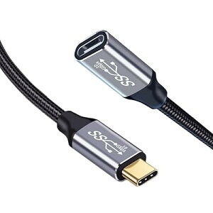 Type C 延長ケーブル 0.25M USB C to C ケーブル タイプc USB3.1 Gen2(10Gbps) 100W PD急速充電 4K/60HZビデオ伝送 ナイロン編みMacBook、Pad、Surface、Switch、Xperia