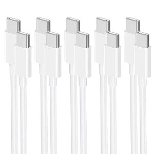USB Type C ケーブル (0.5m/5本セット) USB C to C ケーブル PD対応 60W/3A 急速充電 50cm 短い Type C to Type C ケーブル Macbook iPad Pro Galaxy S20などのタイプ