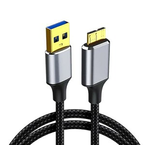USB3.0 P[u Micro B n[hfBXN P[u USB ^CvAIX - }CNBIX 5Gbps f[^]P[u ϋv iC҂݊OtHDD/SSD,Blu-ray,BDhCu,fW^Jp (0.5m)