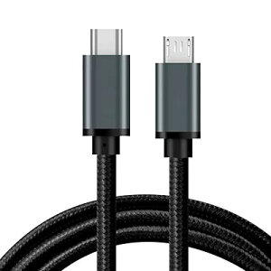 Type C Micro USB P[u 1m 1{Zbg (USB C to micro) OTGP[u 2.4Ao ^CvC }CN ^CvB [dP[u USB2.0 f[^] AndroidX}z ȂǂɑΉ (O[)