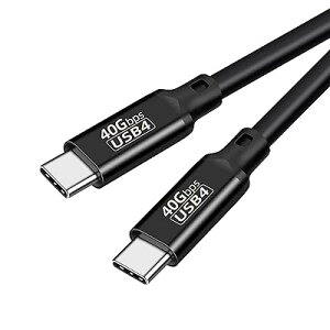 Thunderbolt 4 P[u 1m USB4Ή [USB-IFF / 240Wo / 40Gbpsf[^] /8K@60Hz fo ] T_[{g 4P[u ϋvPVCf ʌ݊ X}[gtHA^ubgAm[