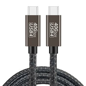 Thunderbolt 4 �P�[�u��(�K���F, 0.5m) USB4�Ή� [ 240W�o�� / 40Gbps�����f�[�^�]�� / 8K�E4K / USB 3.2/3.1/3.0/2.0 ] �T���_�[�{���g 4�P�[�u�� USB4��Thunderbolt