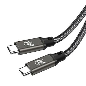 USB4 �P�[�u�� thunderbolt 4 �Ή� 0.2m �y40Gbps�����]��/ PD240W�}���[�d/8K@60Hz�f���o�́zThunderbolt 3��USB-C�Ɖ��ʌ݊��T���_�[�{���g4 �P�[�u�� �X�}�[�g�t�H��/�^�u���b�g/�Q�[���@/