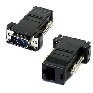 2pcs VGA ExtenderIXto LAN cat5 cat5e rj45C[TlbgXA_v^
