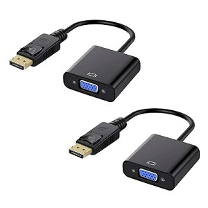 Displayport IX  VGA X ϊA_v^ (DP to VGA) ő𑜓x 1920×1080T|[g bLRlN^[ PC j^ vWFN^[ DVD HDTV j^[p Ήi2j