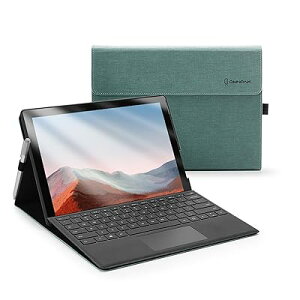 Microsoft Surface Pro 7+/ 7/ 6 / 5 / 4 �Ή� �P�[�X �\�ʓ����ی�J�o�[ �b�����p�X�^���h �b�����^ �b�y���z���_�[�t���b���ϋvPU �b�z���J�o�[