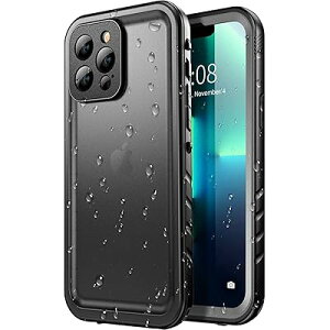 iPhone 13 Pro Max �p �h���P�[�X iPhone 13 Pro Max �p �P�[�X ���S�h�� IP68�h������ �h�� �h�o �ϏՌ� 360°�S�ʕی� QI�[�d �t�F�C�XID �F�ؑΉ� ����֗� �����^ �X�g���b�v�t�� �J�̓� �����C��
