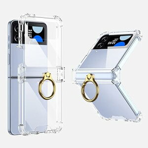 Galaxy Z Flip4 �P�[�X �N���A Samsung �M�����N�V�[Z �t���b�v 4 / docomo SC-54C / au SCG17 �p �J�o�[ �����O�t�� �q���W�ی� �X�}�z�P�[�X �ϏՌ� �X�^���h�@�\ ���y�� �����^ ���ϖh�~ ����