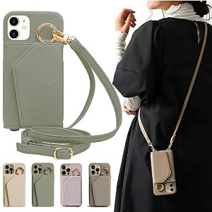 iPhone12 ケース ショルダー ミラー付き 鏡 iPhone12pro ケース ショルダー 背面カード収納 いphone12 ケース ショルダー 肩掛け 斜め掛け おしゃれ かわいい PUレザー 韓国 iPhone12ケースショルダー ス