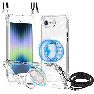 iPhone SE3 SE2 SE 8 p P[X NA MagSafeΉ O X^h 360x]ł p lbN V_[ ق SE3 Jo[ | | ΂߂ Rt ؍ ϏՌ ČRMILKi擾 X^h