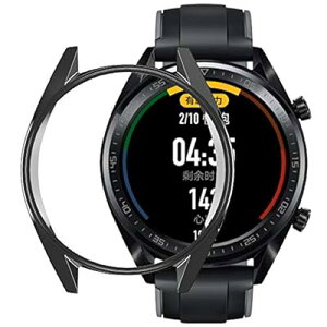 HUAWEI Watch GT2 46mm �P�[�X�S�ʕی� �ϏՌ� �_�炩�� TPU �E�I�b�`�ی�P�[�X�����^�J�o�[ HUAWEI Watch GT 2 46mm �Ή��i�u���b�N�j
