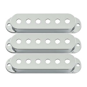 52mm ST ピックアップカバー USA/Mexico Stratストラトエレキギター用、クローム(3個入)