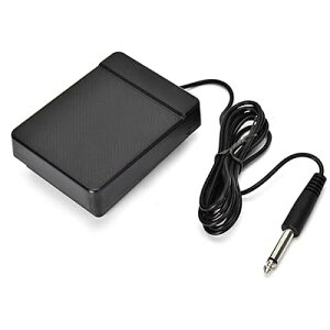 電子キーボードサスティンペダル 電子ピアノサスティンペダル 切り替えペダル 6.35オーディオヘッド クラシックスタイル フットペダル ダンパーペダル キーボードペダル 汎用 補助ペダル
