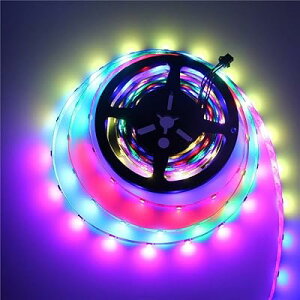 LEDC~l[V WS2812B AhX\ LEDe[vCg5050 RGB SMD 5m 150sNZF h zCgPCB DC 5V