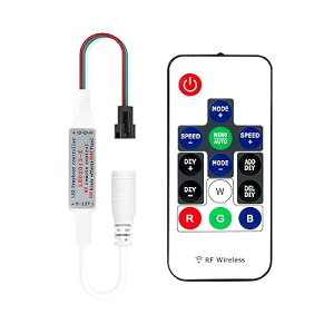 LEDRg[[ WS2811 WS2812B 14L[RFg DC5-12V RGBLEDRg[ 300ނ̃fW^J[ύX LEDe[vsNZCg̃Rg[[({^obe[Ȃ)