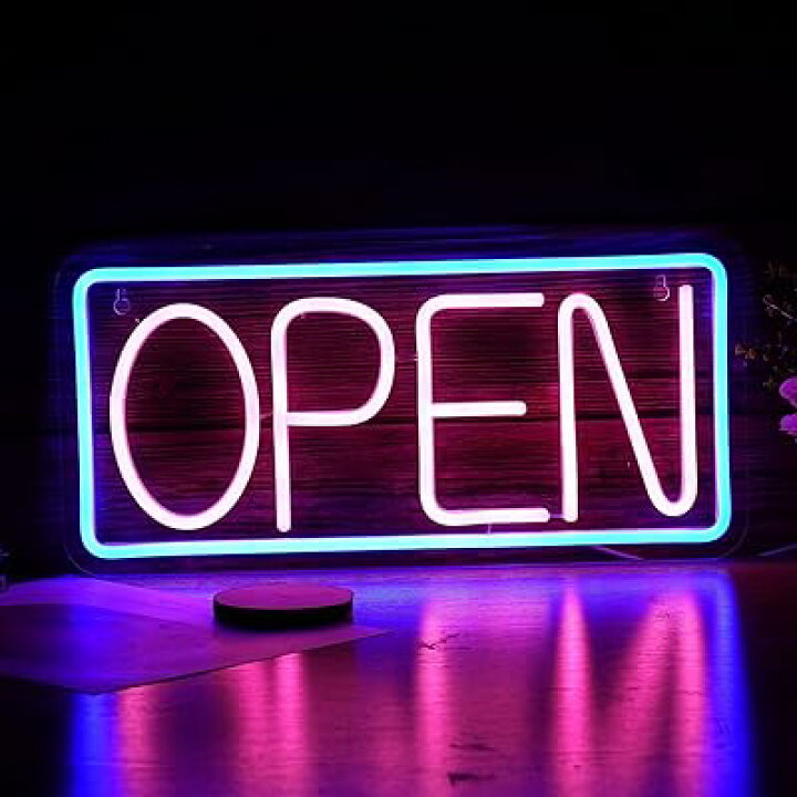 楽天市場】OPENネオンサイン LED オープンネオン看板 調光可能ネオン 