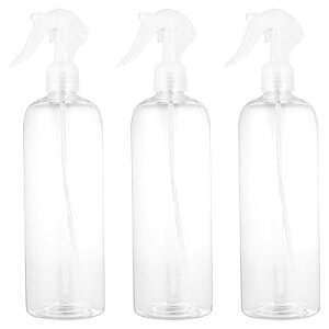 ボトル 500ml 霧吹き ハンド 容器 透明 プラスチック製 詰替え容器 噴霧 サロン用 園芸用 清掃用 アルコール対応 3本セット