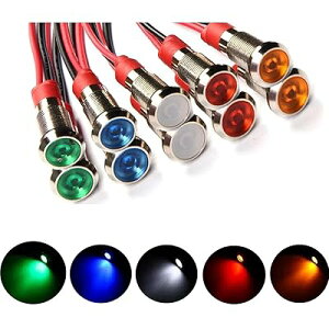 10�� �h���C���W�P�[�^���C�g �p�C���b�g���C�g�V�O�i�� �C���W�P�[�^6mm AC/DC 12-24V LED �i5 �F�j