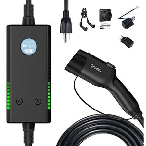 100V-240V SAE J1772�d�C������ EV�[�d�P�[�u���A8A/10A/13A/15A �d�������\ �d�C�����ԗp�|�[�^�u��PHEV/EV�[�d��A7.5���[�g��(�ϊ��v���O2�A��2����)