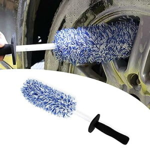 洗車ブラシ ホイール用 長さ42cm ホイールブラシ 柔らかい タイヤ掃除 ホイール 洗車道具 ホイールクリーニングブラシ 隙間ピカピカ 傷つかない バイクや部屋の掃除等も使用可能 滑り止めハ