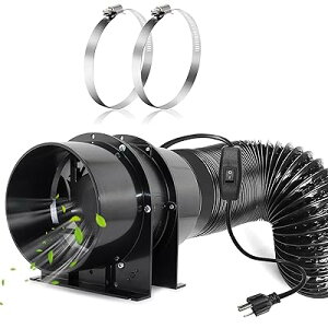 �_�N�g�p���C�� 150mm, 323m3/h �h���u�[�X�p���C�� ���Ԏ�t �ی`�^�C�v �y�� �R���p�N�g ���t���ȒP �I��/�I�t�{�^���ŁA �_�N�g�z�[�X�A �N�����v