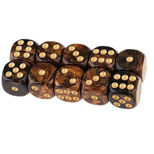 10 ʑ̃_CX D6TCR 6ʃ_CX16mm Dungeons and Dragons ADNDA TRPGA MTGȂǃe[uQ[p (ubNS[h)