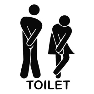 �g�C�� ����� Toilet ���� �\�� �T�C�� sign �h�A door �������� �R�ꂻ�� �u�����䖝�ł��Ȃ��v �V���G�b�g �X�e�b�J�[ �V�[�� �f�J�[�� 15×10cm �u���b�N