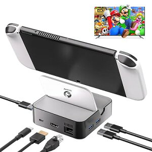 Switch�h�b�N Switch OLED�[�d�X�^���h TV��Youtube����Đ��ɑΉ�/4K-1080P�o��/100Mbps LAN�|�[�g/100W PD