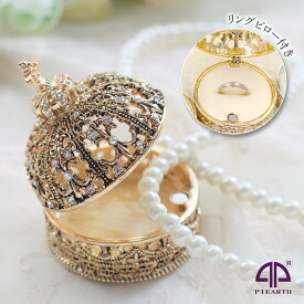 【正規品】 ジュエリーボックス ミニチュアクラウン（アンティーク風） ピィアース人気の宝石箱がミニチュアサイズに！ 王冠の置物 アクセサリーケース 収納ケース ジュエリーケース 可愛い ギフト PICALS ピカルス