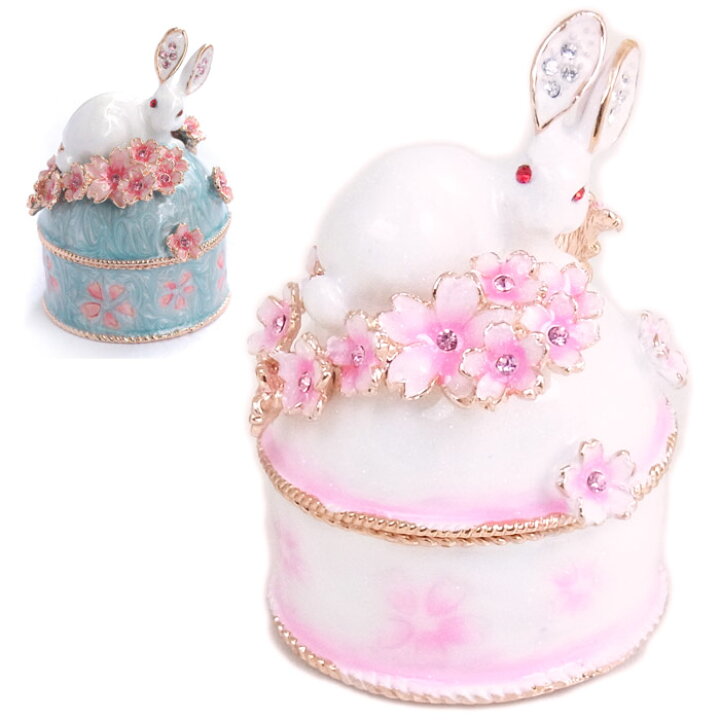 楽天市場】【正規品】 ジュエリーボックス うさぎと桜B（よもぎ 