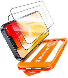TORRAS iPhone 16e フィルム 2025 iPhone 16E 保護フィルム 2025 iPhone 16e ガラスフィルム「米軍規格・宇宙航空材料」全面保護 強化極細黒縁 9H越え 貼り付け簡単 さらさら 気泡レス 2枚セット GlassGo Ultra