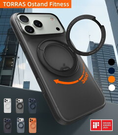 TORRAS iPhone17ケース iPhone17 air ケース iphone16pro ケース iphone17 promax ケース magsafe ケース 360度回転 MagSafe対応 スタンド ゼンマイ式 マグネット 米軍MIL規格 耐衝撃 ホワイト ブラック Ostand O3 Fitness