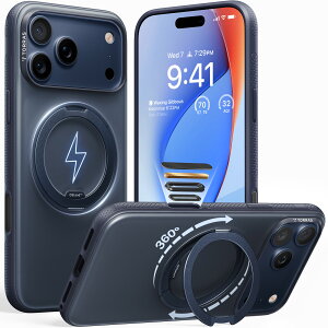 TORRAS �P�[�X iphone17 promax �P�[�X magsafe �P�[�X 360�x��] MagSafe�Ή� �X�^���h �[���}�C�� �}�O�l�b�g �ČRMIL�K�i �ϏՌ� �z���C�g �u���b�N Ostand O3 Fitness