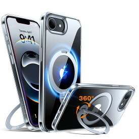 【16e新発売】TORRAS iPhone 16e ケース2025 縦横両対応 ゼンマイ式スタンド 多機能リング付き マグネット搭載 MagSafe対応 ワイヤレス充電対応 米軍MIL規格耐衝撃 指紋防止 UPRO Ostandシリーズ