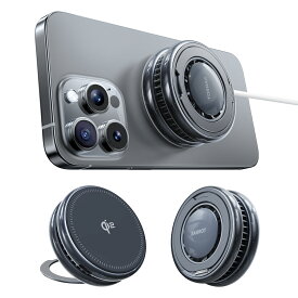 P10倍+5%OFF！【画期的・瞬間冷却】 TORRAS Qi2 magsafe対応 充電器 スタンド マグセーフ充電器 冷却ファン搭載 静音 ワイヤレス充電器 15W 急速充電 小型 折りたたみ式 スマホ熱対策 タイプc ケーブル付属 ゲーム ライブ配信 動画視聴 iPhone 16/15/14/13/12 Airpods 対応