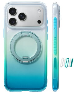 �y�G�A�o�b�O�ی�E���R�ɗn�����ރO���f�[�V�����zTORRAS iPhone17Pro �P�[�X iPhone17ProMax �P�[�X iPhone 17Pro 17ProMax �P�[�X 360�x��]�X�^���h �����O �}�O�l�b�g���� MagSafe�Ή� ���C�����X�[�d�Ή�