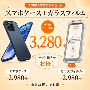 [iPhone 16 ProMax �p]�@TORRAS Guaridan �X�}�z�P�[�X+GlassGo Air �K���X�t�B���� 2������