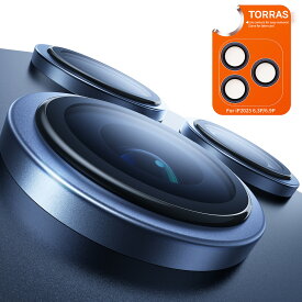 【レンズに万全保護】TORRAS iPhone 17 Pro カメラフィルム iPhone 17 ProMax カメラフィルム iPhone カメラ保護カバー 米軍MIL規格 宇宙航空材料 カメラフィルム 曇り防止 黒縁取り 1セット トリプルカメラ保護「LensGuard」 ネイビーブルー