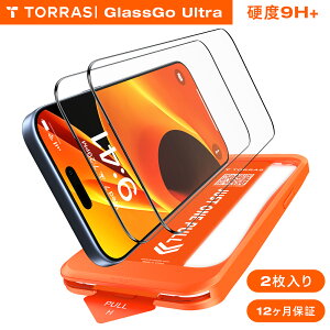 �y2���Z�b�g�ziPhone17 / 17Pro / 17ProMax / 17Air / 16 / 16Plus / 16Pro / 16ProMax / 15 / 14 / 13 �Ή� �K���X�t�B���� �S�ʕی� 9H�d�x �����K���X ���� ������ �w��h�~ �C�A�h�~ �\��t���ȒP GlassGo Ultra