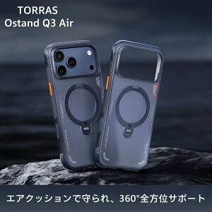 TORRAS iPhone 17 Pro / 17 Pro Max / 16 Pro / 16 Pro Max �Ή� MagSafe�Ή� �����ی�P�[�X ���� �n�C�u���b�h �ϏՌ� �X�^���h�t�� �X�}�z�P�[�X ���ς��ɂ��� �����Y�ی� �����h�~ �}�O�l�b�g���� 360°�S��