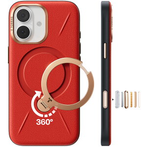 �y�����v�E���b�h�zTORRAS iPhone 17 / 17 Pro / 17 Pro Max �P�[�X 360�x �[���}�C���X�^���h �����O �}�O�l�b�g���� MagSafe�Ή� ���C�����X�[�d �ČR�K�i �ϏՌ� �N���X�}�X�J���[ �M�t�g �N���N�n�E�V