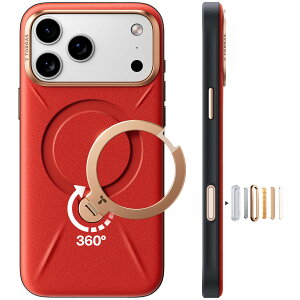 �y�����v�E���b�h�zTORRAS iPhone 17 / 17 Pro / 17 Pro Max �P�[�X 360�x �[���}�C���X�^���h �����O �}�O�l�b�g���� MagSafe�Ή� ���C�����X�[�d �ČR�K�i �ϏՌ� �N���X�}�X�J���[ �M�t�g �N���N�n�E�V