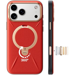 �y�����v�E���b�h�zTORRAS iPhone 17 / 17 Pro / 17 Pro Max �P�[�X 360�x �[���}�C���X�^���h �����O �}�O�l�b�g���� MagSafe�Ή� ���C�����X�[�d �ČR�K�i �ϏՌ� �N���X�}�X�J���[ �M�t�g �N���N�n�E�V